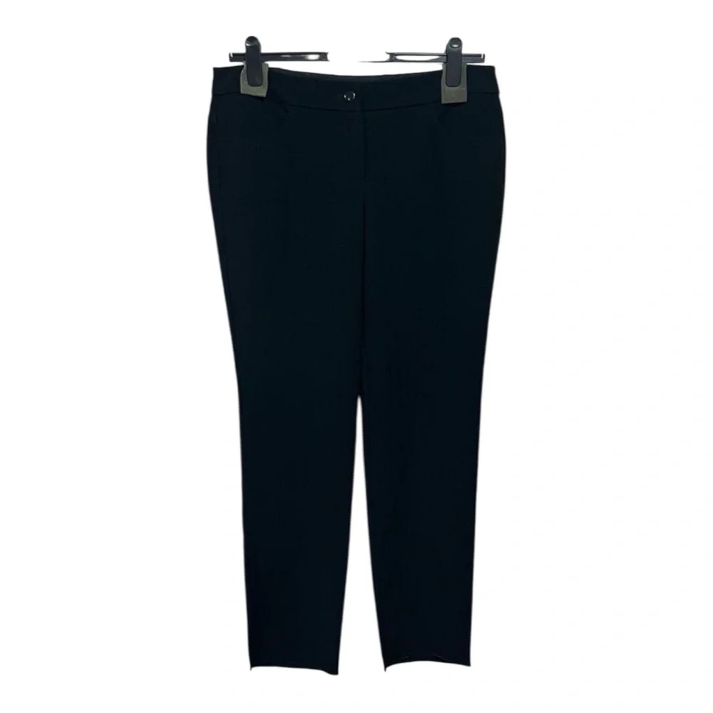 NWOT CHANEL Black Straight Leg Uniform Pants Sz 44